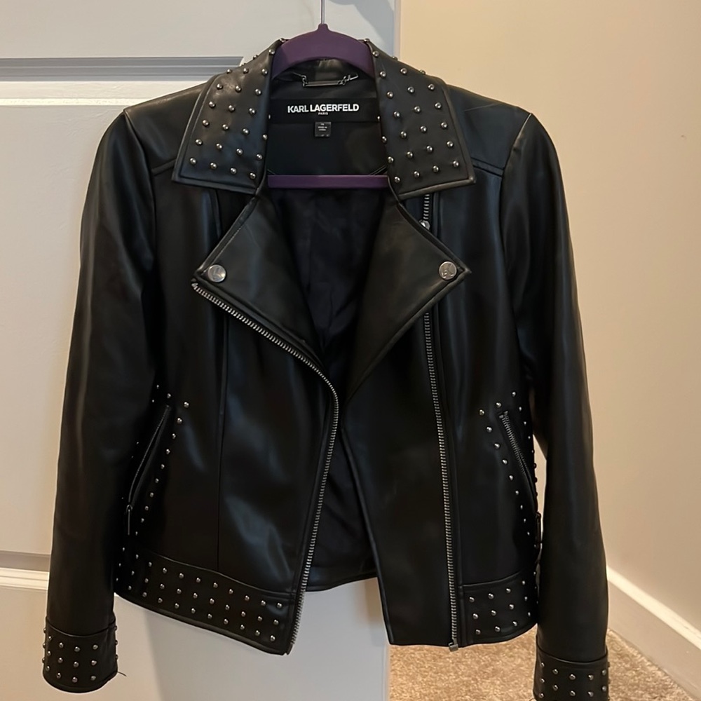 Karl lagerfeld leather jacket